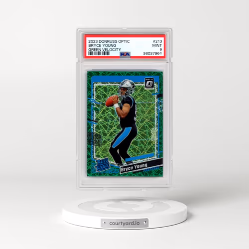 2023 Panini Donruss Optic #213 Bryce Young - Green Velocity (PSA 9 MINT)