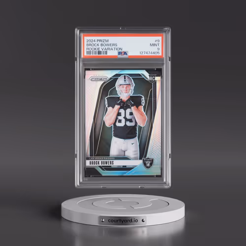 2024 Panini Prizm Rookie Variation #9 Brock Bowers (PSA 9 MINT)