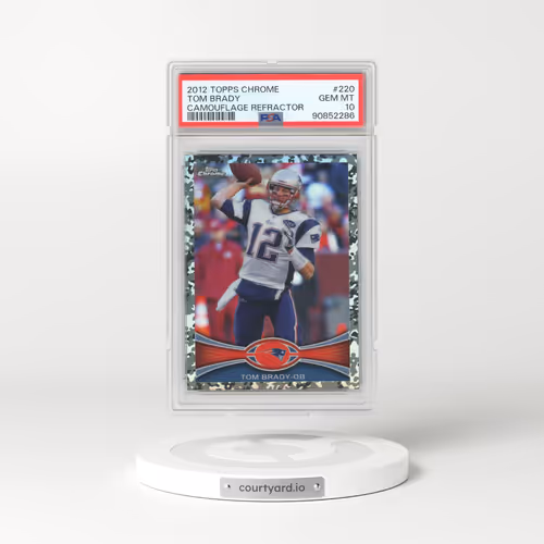 2012 Topps Chrome #220 Tom Brady - Camouflage Refractor (PSA 10 GEM MINT)