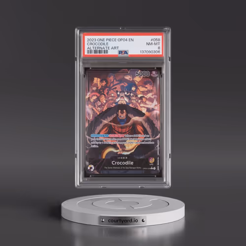 2023 One Piece Kingdoms of Intrigue #058 Crocodile - Alternate Art (PSA 8 NM-MT)
