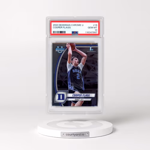 2024 Bowman Chrome University #16 Cooper Flagg (PSA 10 GEM MINT)