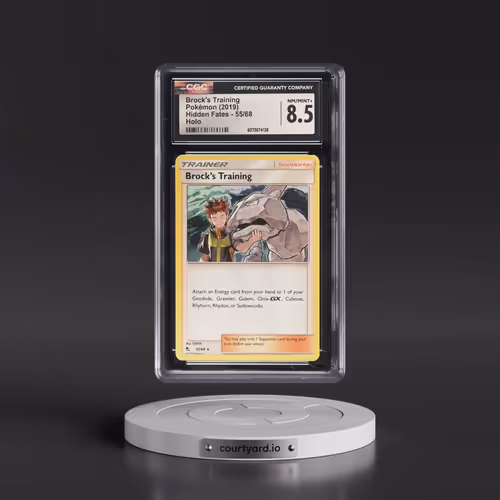 2019 Hidden Fates #55/68 Brock's Training - Holo (CGC 8.5 NM-MT+)