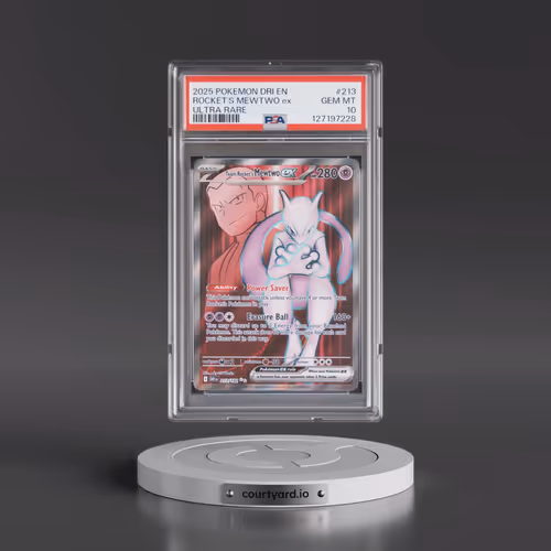 2025 Pokémon Dri EN-Destined Rivals #213 Team Rocket's Mewtwo EX - Holo Ultra Rare (PSA 10 GEM MINT)