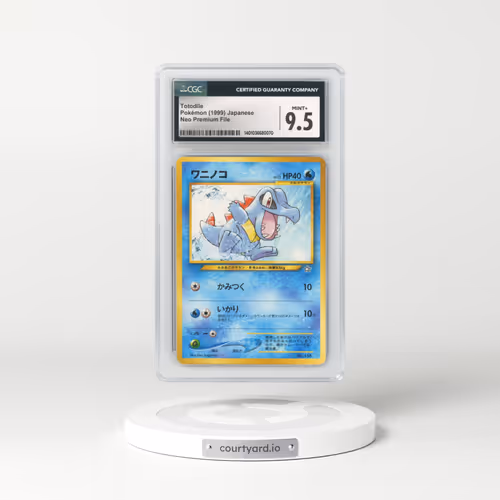 1999 Neo Premium File #158 Totodile - No Rarity (CGC 9.5 MINT+)