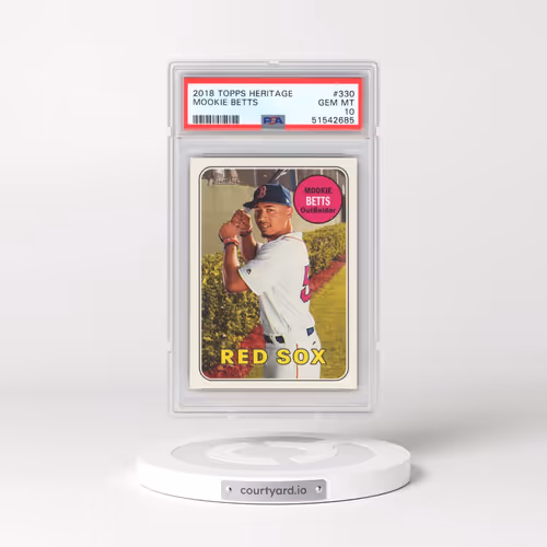 2018 Topps Heritage #330 Mookie Betts (PSA 10 GEM MINT)