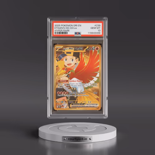 2025 Pokémon Dri EN-Destined Rivals #239 Ethan's HO-Oh EX - Holo Hyper Rare (PSA 10 GEM MINT)