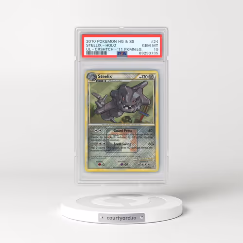 2010 Pokémon Heartgold & Soulsilver Unleashed #24 Steelix - Holo Crosshatch-2011 Pokemon League (PSA
