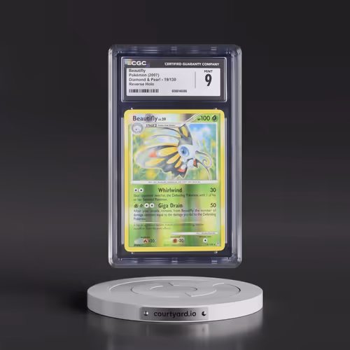2007 Diamond & Pearl #19/130 Beautifly - Reverse Holo (CGC 9 MINT)