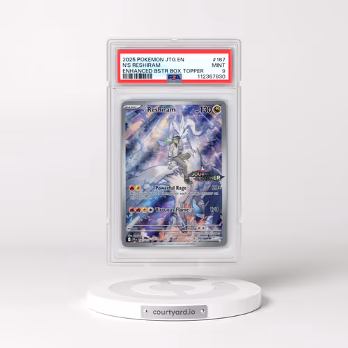 2025 Pokémon Jtg EN-Journey Together #167 N's Reshiram - Enhanced Booster Box Topper (PSA 9 MINT)