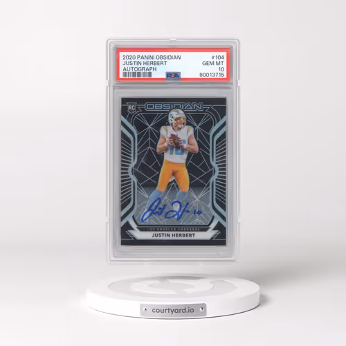 2020 Panini Obsidian #104 Justin Herbert - Autograph (PSA 10 GEM MINT)