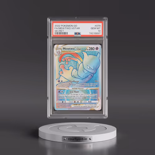2022 Pokémon Go #079 Mewtwo Vstar - Full Art Secret (PSA 10 GEM MINT)