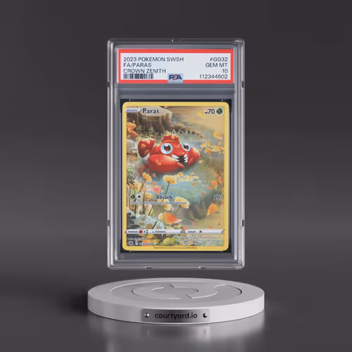 2023 Pokémon Sword and Shield Crown Zenith #GG32 Paras - Full Art (PSA 10 GEM MINT)