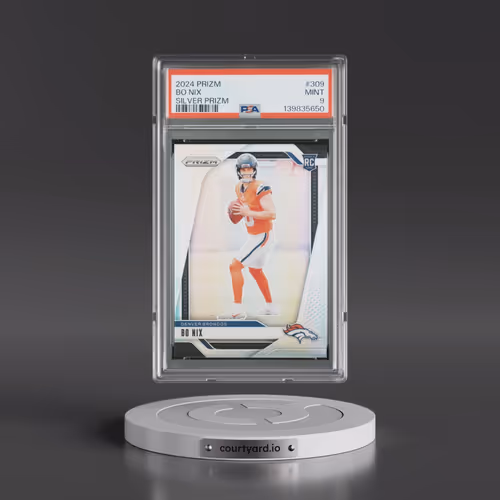 2024 Panini Prizm #309 Bo Nix - Silver Prizm (PSA 9 MINT)