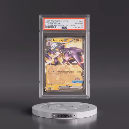 2025 Pokémon Svp EN-SV Black Star Promo #215 Toxtricity EX - Holo Illustration Contest 2024 (PSA 10