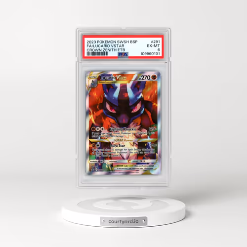 2023 Pokémon Swsh Black Star Promo #291 Lucario Vstar - Full Art Crown Zenith Elite Trainer Box (PSA 6 EX-MT)