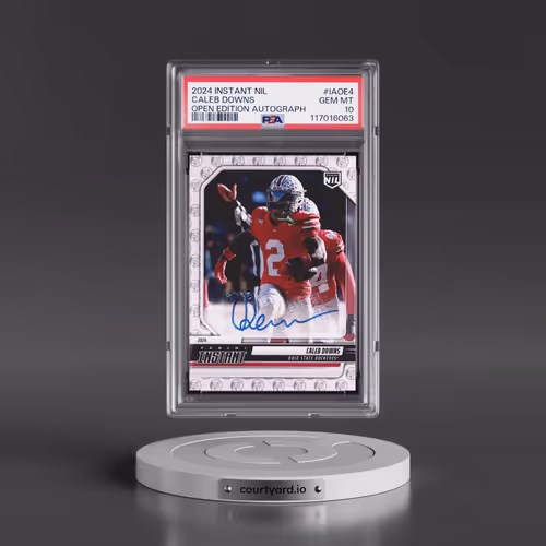 2024 Panini Instant Nil College Football Open Edition Autographs #IAOE4 Caleb Downs (PSA 10 GEM MINT