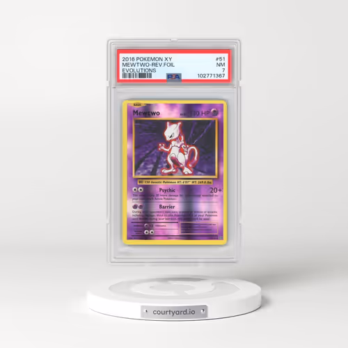 2016 Pokémon XY Evolutions #51 Mewtwo - Reverse Foil (PSA 7 NM)