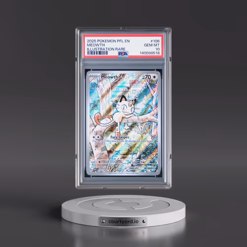 2025 Pokémon Pfl EN-Phantasmal Flames #106 Meowth - Illustration Rare (PSA 10 GEM MINT)