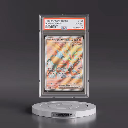 2024 Pokémon Tef EN-Temporal Forces #188 Gouging Fire EX - Holo Ultra Rare (PSA 10 GEM MINT)