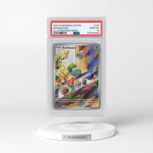 2024 Pokémon Scr EN-Stellar Crown #143 Bulbasaur - Illustration Rare (PSA 10 GEM MINT)