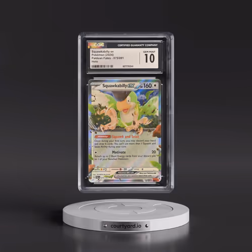 2024 Paldean Fates - PAF EN #075/091 Squawkabilly ex - Holo (CGC 10 GEM MINT)