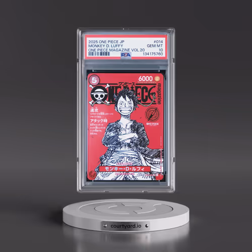 2025 One Piece Japanese Promos #014 Monkey D. Luffy - One Piece Magazine Vol.20 (PSA 10 GEM MINT)