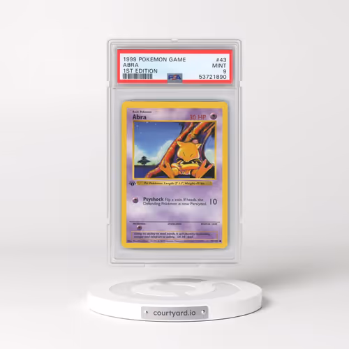 1999 Pokémon Game #43 Abra - 1st Edition (PSA 9 MINT)