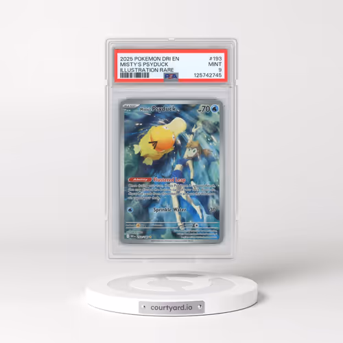 2025 Pokémon Dri EN-Destined Rivals #193 Misty's Psyduck - Illustration Rare (PSA 9 MINT)