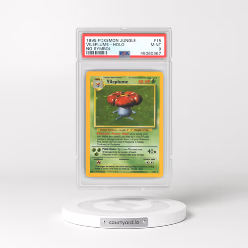 1999 Jungle #15 Vileplume - Holo No Symbol (PSA 9 MINT)