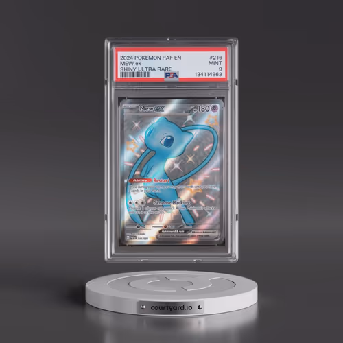 2024 Pokémon Paf EN-Paldean Fates #216 Mew EX - Holo Shiny Ultra Rare (PSA 9 MINT)