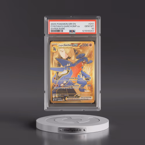 2025 Pokémon Dri EN-Destined Rivals #241 Cynthia's Garchomp EX - Holo Hyper Rare (PSA 10 GEM MINT)