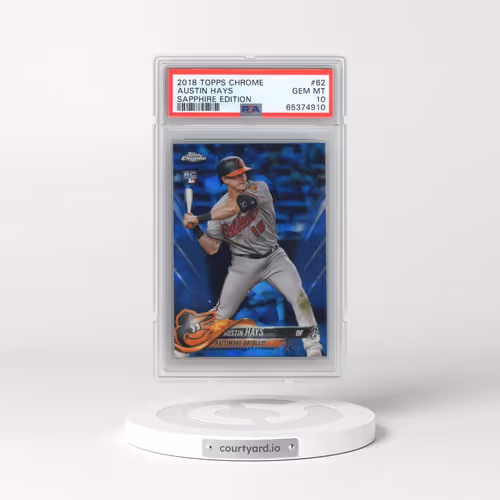 2018 Topps Chrome Sapphire Edition #62 Austin Hays (PSA 10 GEM MINT)