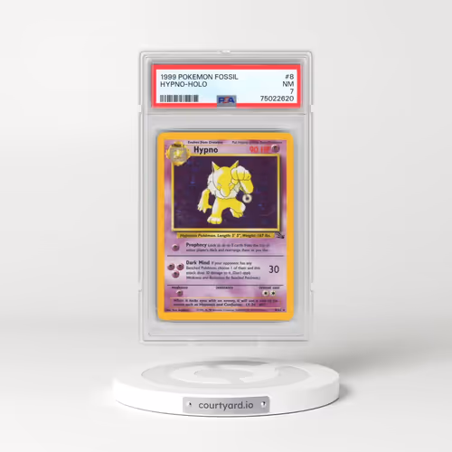 1999 Pokémon Fossil #8 Hypno - Holo (PSA 7 NM)