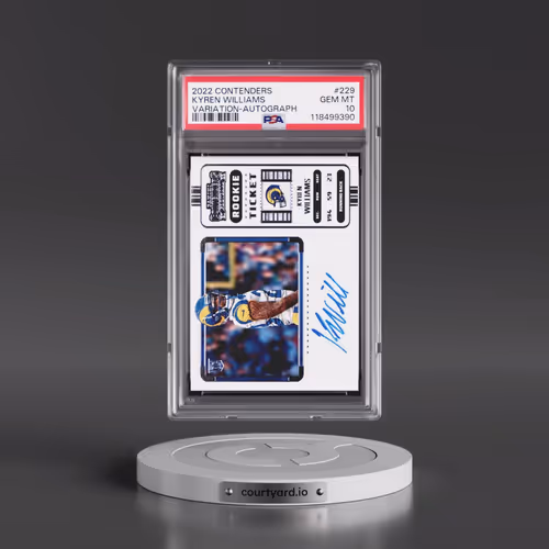 2022 Panini Contenders #229 Kyren Williams - Variation-Autograph (PSA 10 GEM MINT)