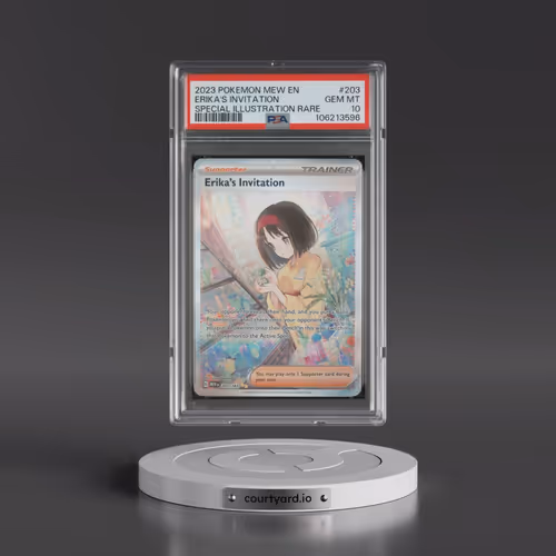 2023 Pokémon Mew EN-151 #203 Erika's Invitation - Special Illustration Rare (PSA 10 GEM MINT)