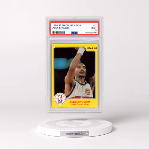 1986 Star Court Kings #12 Alex English (PSA 9 MINT)