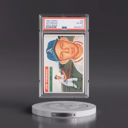 1956 Topps #22 Jim Finigan - Gray Back (PSA 6 EX-MT)