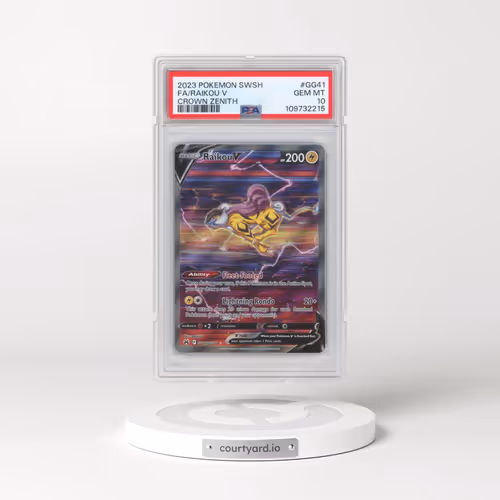 2023 Pokémon Sword and Shield Crown Zenith #GG41 Raikou V - Holo Full Art (PSA 10 GEM MINT)