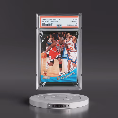 1998 Stadium Club Statliners #S2 Michael Jordan (PSA 6 EX-MT)