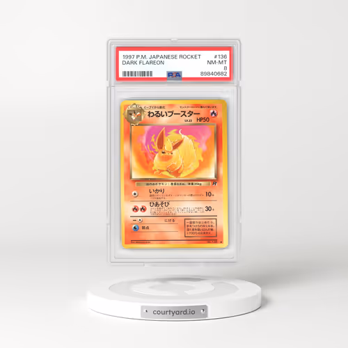 1997 Rocket Gang #136 Dark Flareon (PSA 8 NM-MT)