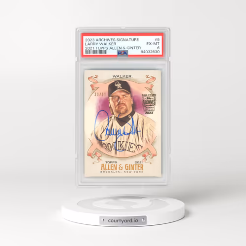 2023 Topps Archives Signature Series #9 Larry Walker - 2021 Topps Allen & Ginter (PSA 6 EX-MT)