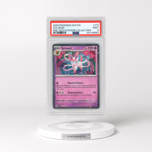 2025 Pokémon Svp EN-SV Black Star Promo #172 Sylveon - Prismatic Evolutions Tech Sticker Collection (PSA 9 MINT)