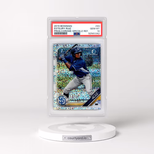 2019 Bowman Prospects Chrome #89 Esteury Ruiz - Speckle Refractor (PSA 10 GEM MINT)