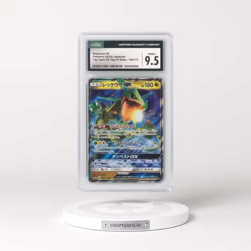 2019 Japanese Tag Team GX All Stars #100 Rayquaza GX - Full Art Holo (CGC 9.5 MINT+)