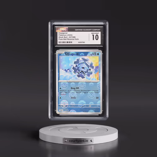 2025 Pokémon Blk EN-Black Bolt #027 Cryogonal - Reverse Holo Poke Ball (CGC 10 GEM MINT)