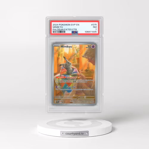 2024 Pokémon Svp EN-SV Black Star Promo #075 Mimikyu - Paldean Fates Elite Trainer Box (PSA 7 NM)
