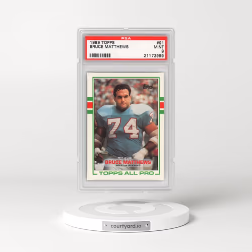 1989 Topps #91 Bruce Matthews (PSA 9 MINT)