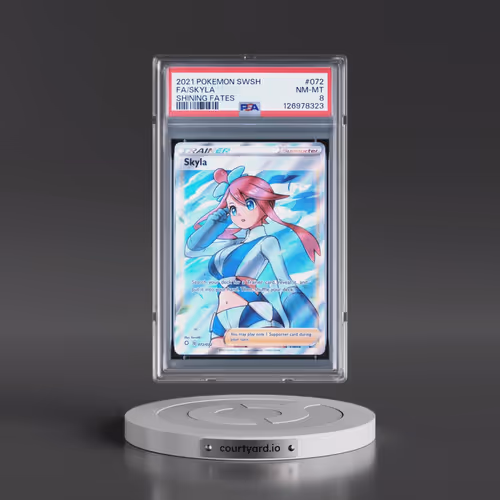 2021 Pokémon Sword & Shield Shining Fates #072 Skyla - Full Art (PSA 8 NM-MT)