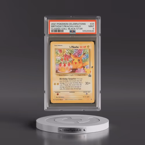 2021 Pokémon Celebrations Classic Collection #24 Birthday Pikachu - Holo (PSA 9 MINT)