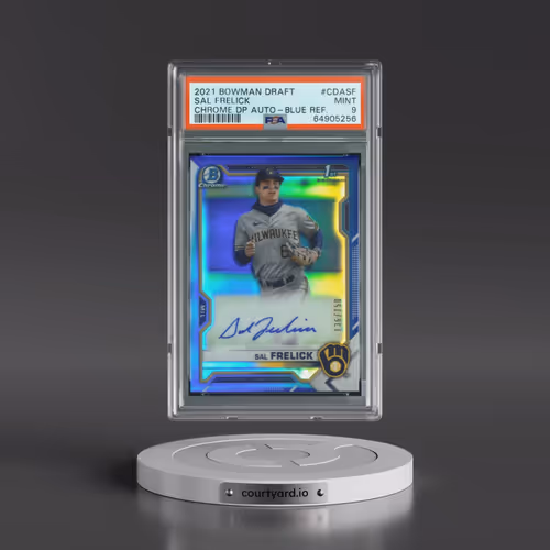 2021 Bowman Draft Chrome Draft Pick Autographs #CDASF Sal Frelick - Blue Refractor (PSA 9 MINT)